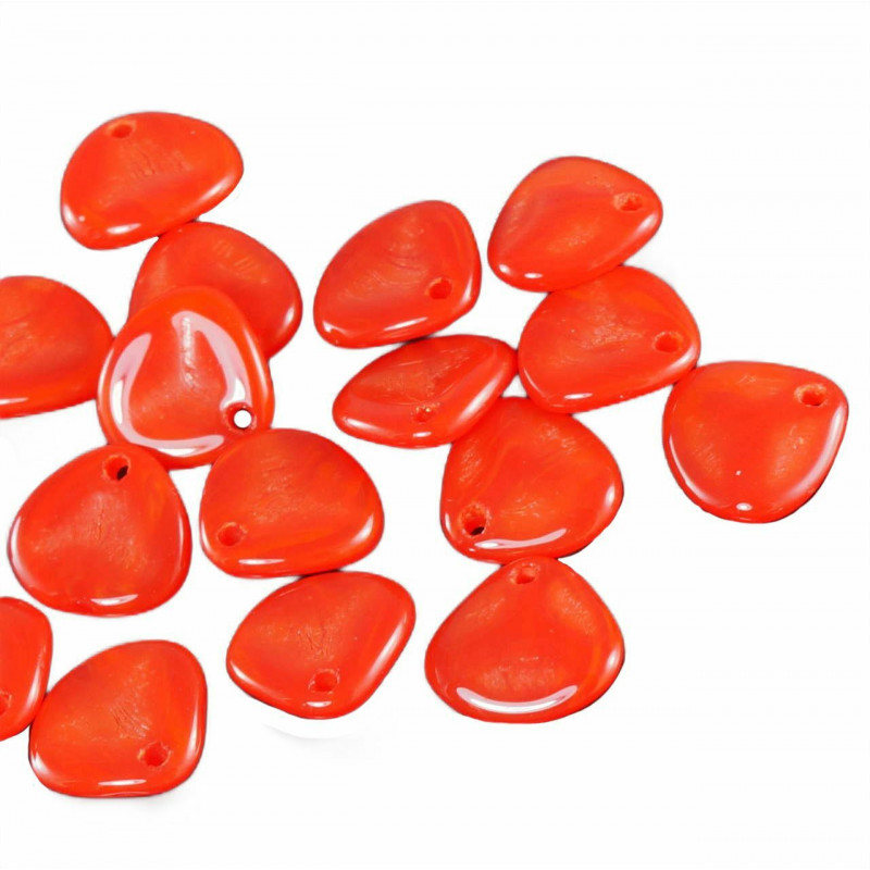 50ks Neprůhledné Červené české Rose Petal Beads české Sklo PRECIOSA Korálky Lisované česká Květina Ploché Rose Petal Beads