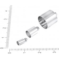 10ks Starožitný stříbrný tón platinový korálek Střapec Cap šňůry konec kulaté konektory mosaz kovové šperky náhrdelník náramek