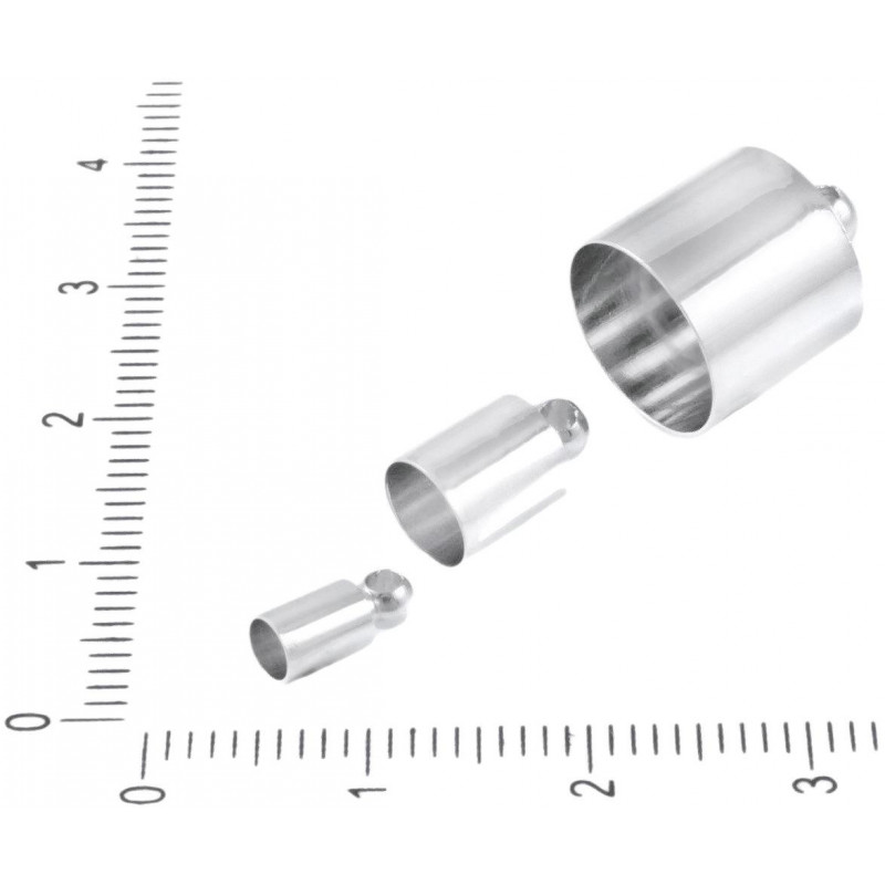 10ks Starožitný stříbrný tón platinový korálek Střapec Cap šňůry konec kulaté konektory mosaz kovové šperky náhrdelník náramek