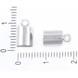 10ks Starožitný stříbrný tón platinový korálek Střapec Cap šňůry konec kulaté konektory mosaz kovové šperky náhrdelník náramek