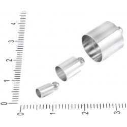 10ks Starožitný stříbrný tón platinový korálek Střapec Cap šňůry konec kulaté konektory mosaz kovové šperky náhrdelník náramek