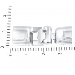 Kovové zapínání na řetízky náramky náhrdelníky stříbrný vzhled komponenty na výrobu šperků, velikost 36 mm x 12 mm 2 sady
