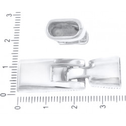 Kovové zapínání na řetízky náramky náhrdelníky stříbrný vzhled komponenty na výrobu šperků, velikost 36 mm x 12 mm 2 sady