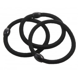 Černá elastická gumička do vlasů, galanterie rozměry 3, 5 mm x 50 mm 4 kusy