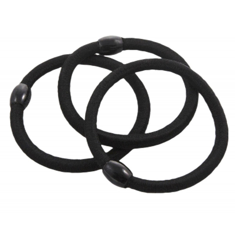 Černá elastická gumička do vlasů, galanterie rozměry 3, 5 mm x 50 mm 4 kusy