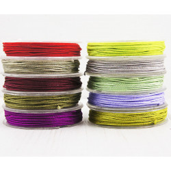Kulatý nylonový provázek šňůrka lanko na navlékání, pletení, mix barev Shamballa Kumihimo průměr 0, 8 mm 10 x 10 metrů