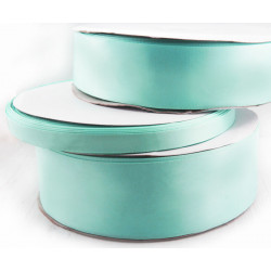 Široká saténová stužka tyrkysově modrá, dekorace svatba Kanzashi, šířka 30 mm délka 5 metrů