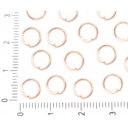 Kovové kroužky vzhled - růžové zlato spojovací kroužky pro tvoření, výrobu šperků, rozměry 5 mm x 0, 9 mm 160 kusů