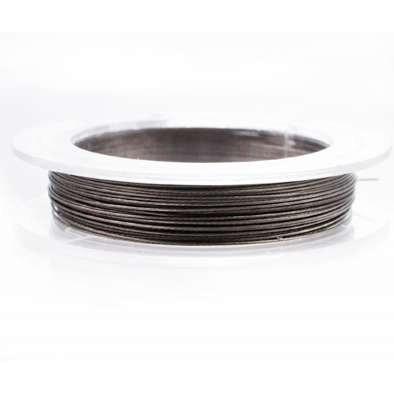 Pevné ocelové lanko drátek tigertail šedé, na špulce na navlékání korálků, tvoření šperků, průměr 0, 3 mm 10 metrů