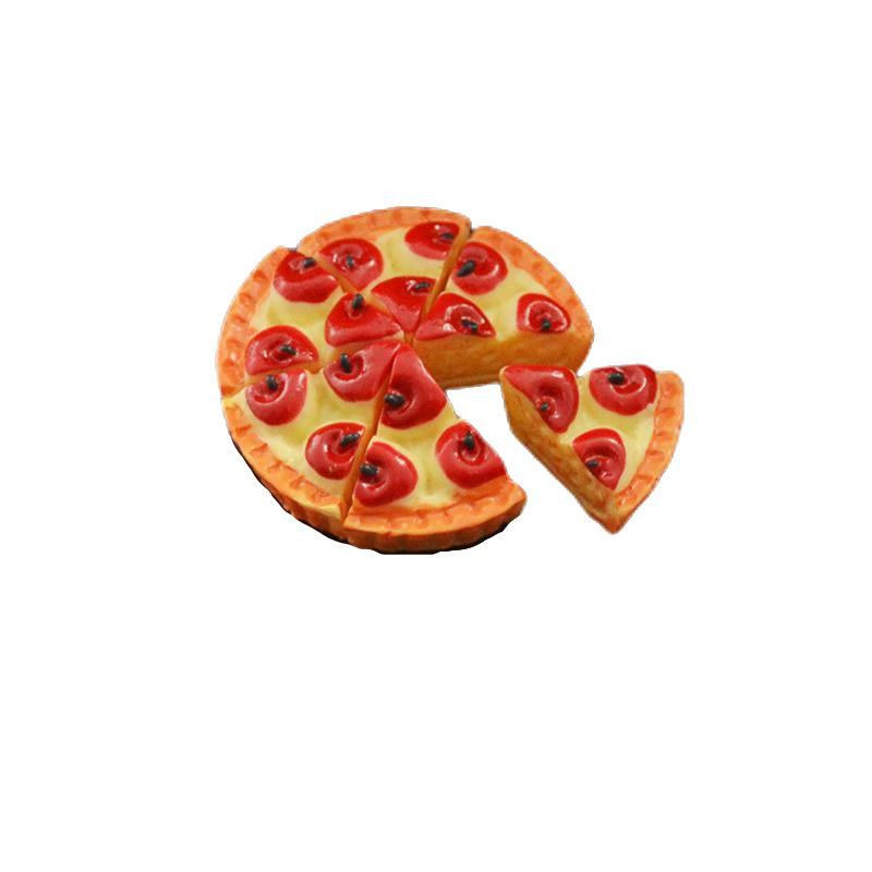 Dekorace z pryskyřice ve tvaru výřezu pizzy pro další tvoření, doplňky do vlasů, dekorace ozdoby na mobilní telefon rozměry