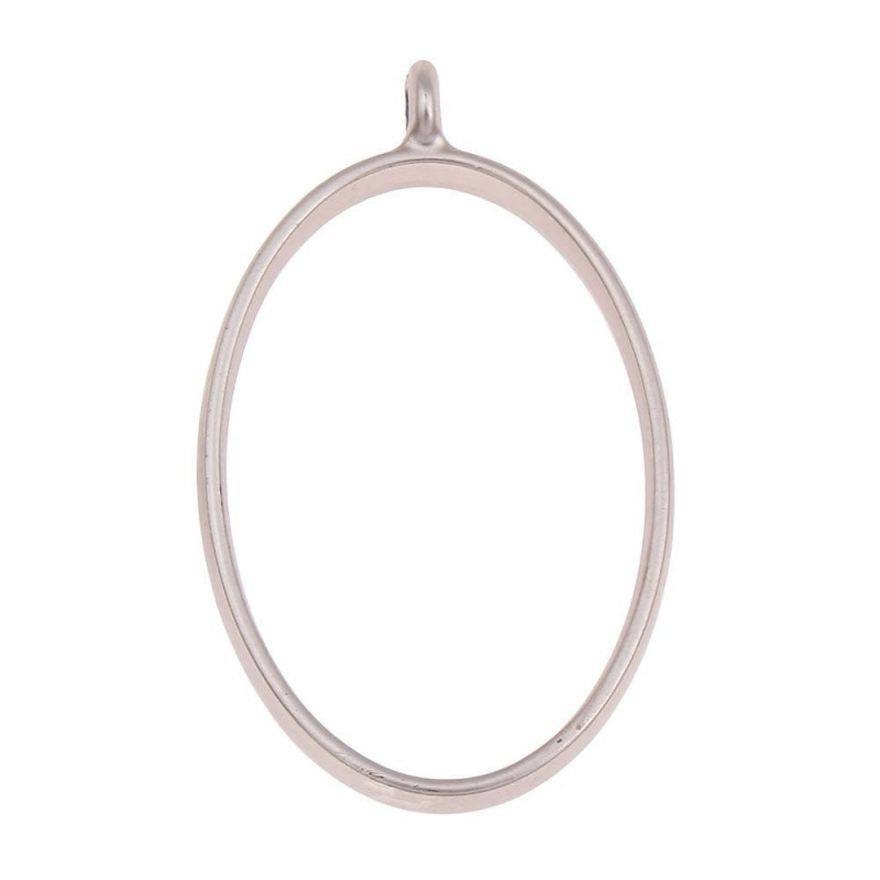 Kovový rámeček růžové zlato přívěsek náhrdelník řetízek výroba šperků, rozměry 24 mm x 39 mm x 4 mm 3 kusy