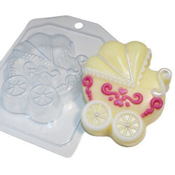 Forma na mýdlo - Novorozence Sprcha Dárek k Narozeninám kočárek na Mýdlo Plastové Tvorby Plísní Plísně 85x73x25mm