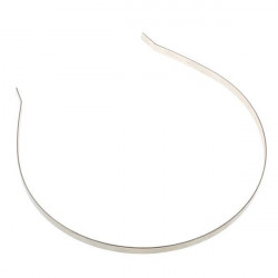 Tenká kovová čelenka do vlasů, nezdobená, platinová barva rozměry 135 x 145 x 6 mm 1 kus