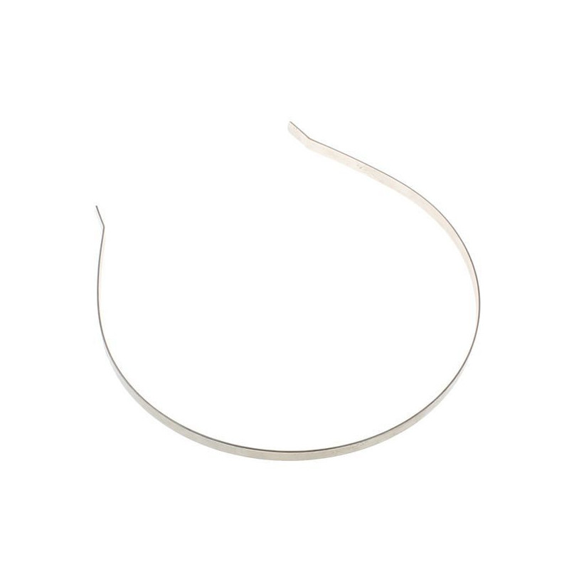 Tenká kovová čelenka do vlasů, nezdobená, platinová barva rozměry 135 x 145 x 6 mm 1 kus