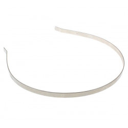 Tenká kovová čelenka do vlasů, nezdobená, platinová barva rozměry 135 x 145 x 6 mm 1 kus