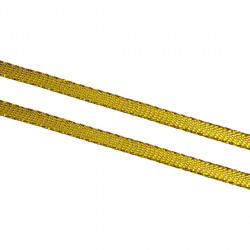 Leskle zlatá plastová stužka pro vyrábění, tvoření, šířka 6 mm 10 metrů