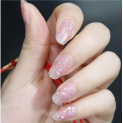 Třpytky na tvoření a dekoraci nehtů, různé tvary manikúra zdobení těla makeup bílé s duhovými odlesky 12 krabiček