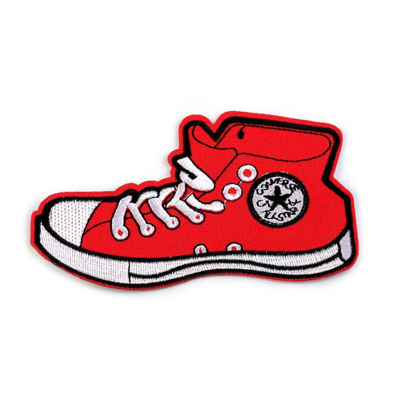 1ks Ervená Nažehlovačka Teniska S Hvězdou Nažehlovačky Nažehlovačky Nášivky Záplaty Reflexní Prvky Textilní Galanterie