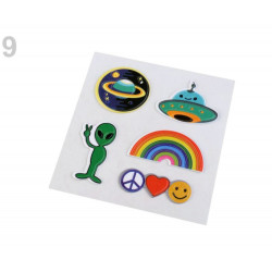 1karta 9 Mix Viz Foto Samolepicí Ozdoby Na Oděvy A Doplňky Textilní Ostatní, Oděvy Obuv Galanterie