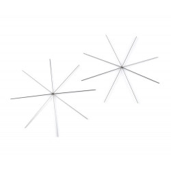 2ks Latina Hvězda / Vločka Drátová Šablona Ø10cm Polotovary - Strojky Ostatní, Pomůcky Nářadí, Kreativní Potřeby