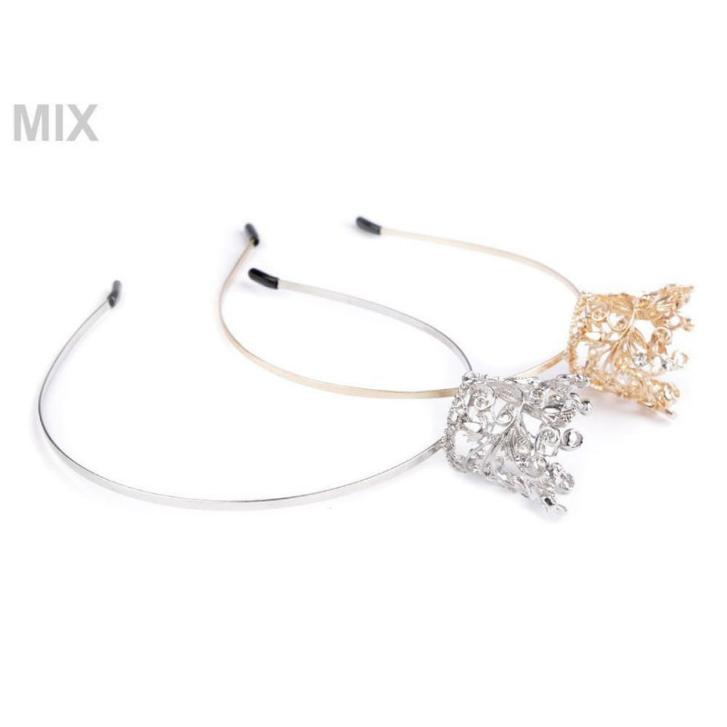 4ks Mix Variant Kovová Čelenka Do Vlasů S Korunkou A Kamínky Čelenky Ozdoby Bižuterie