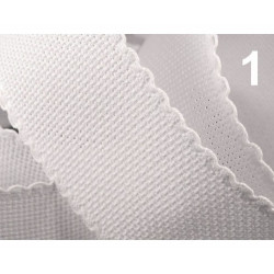 25m 1 Bílá Přírodní Kanavný Pás Šíře 50mm Zoubkovka Kanavné Pásy Vyšívací Tkaniny Rámečky Textilní Galanterie