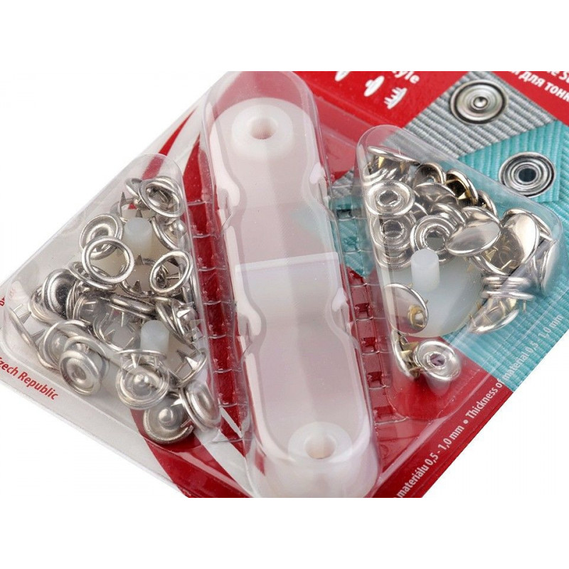 1kar Ikl Knoflík Stiskací Ø11mm Nýtovací Druky Kovová Galanterie Textiln