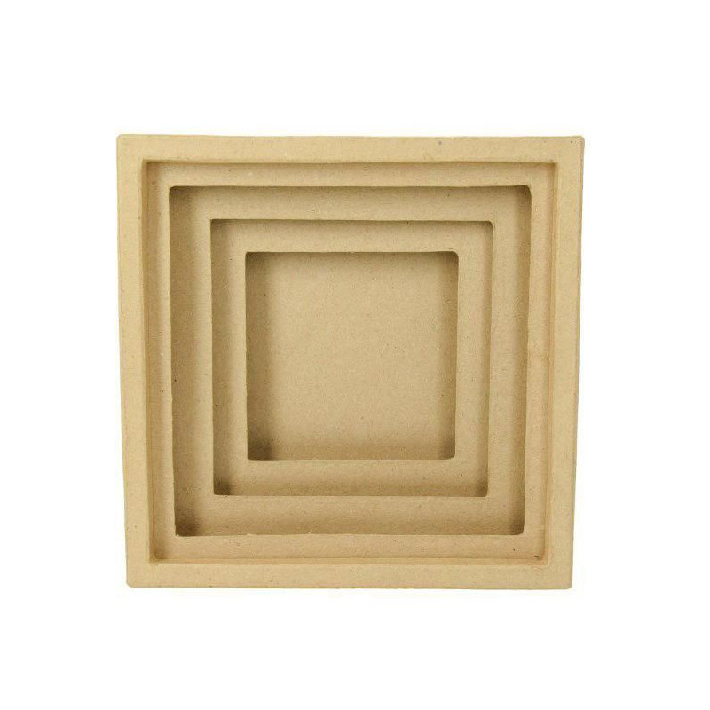 Kartonový 3d Rámeček Vstrvený Čtverec 19, 9x6x19, 9cm Efco Předměty Z Kartonu Na Decoupage Hobby Barvy