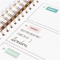 Papírové nálepky do diáře plánovače poznámkového bloku psaní dopisů, dny v týdnu 1 kus