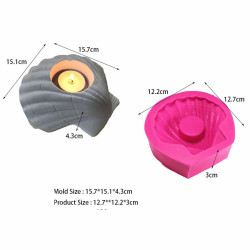 1ks velký mušle 3D silikonový vosk svícen forma jíl sádra mýdlo plíseň UV pryskyřice beton 12. 2x12. 7cm