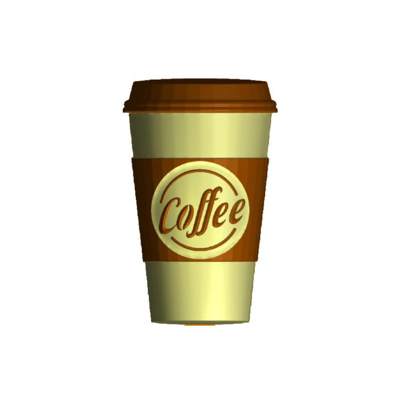 Plastová formička tvořítko na mýdlo čokoládu sádrové odlitky svíčky sušenky motiv - kelímek s kávou 93 x 59 x 29 mm 1 kus