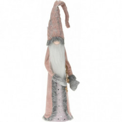 Skřítek Maxim růžovo-šedý 80 cm