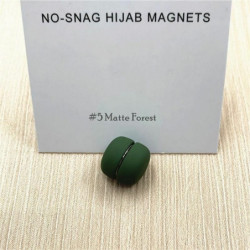 Tmavě zelená - 5 Zinková slitina No-snag Magnetická kulatá ponožka na ponožky Hijab 1.2x1.2cm 1 kus