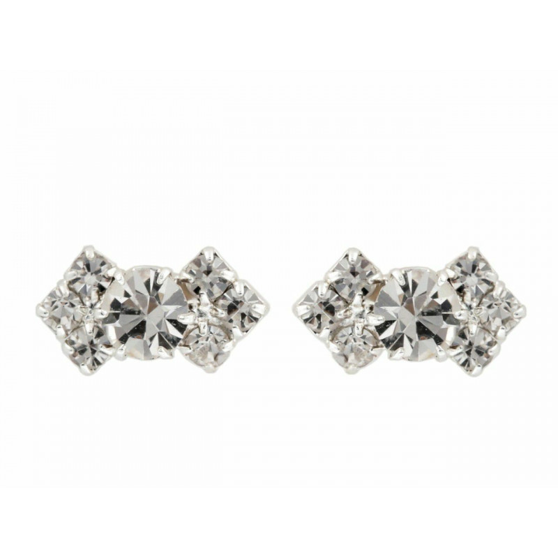 1pár rystal štrasové náušnice mašličky broušenými kamínky bižuterie