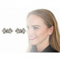 1pár rystal štrasové náušnice mašličky broušenými kamínky bižuterie