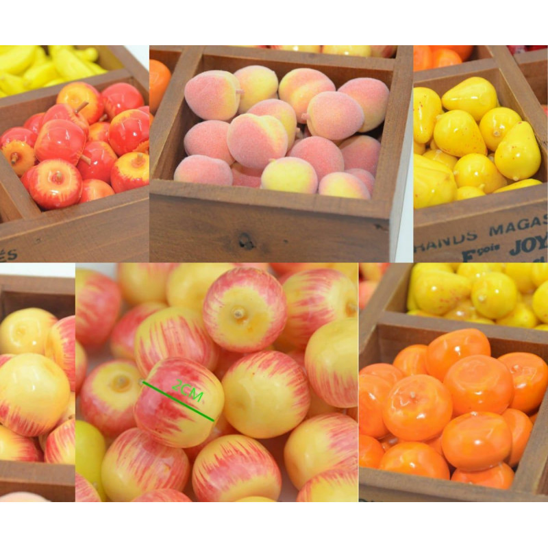 30ks Mix umělé ovoce dekorace jablko hruška věnec řemeslo Home Decor Party Diy ozdoby Kraftika