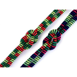 1m multikolor šňůra pletená kulatá s výplní indiánský motiv ø8 mm polyesterové šňůry šňůry provázky tkaničky textilní