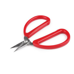 1ks ervená nůžky odstřihávací pin délka 13, 5 cm entlovací speciální, nožířské zboží, textilní galanterie