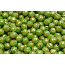30 ks Patina Fancy Druck Beads Round Beads české sklo 6mm