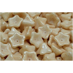 8ks Beige Petunia Květinové sklo 8mm x 13mm