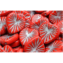 4 ks Opaque Patina Kiwi Heart Beads české sklo 18mm x 18mm