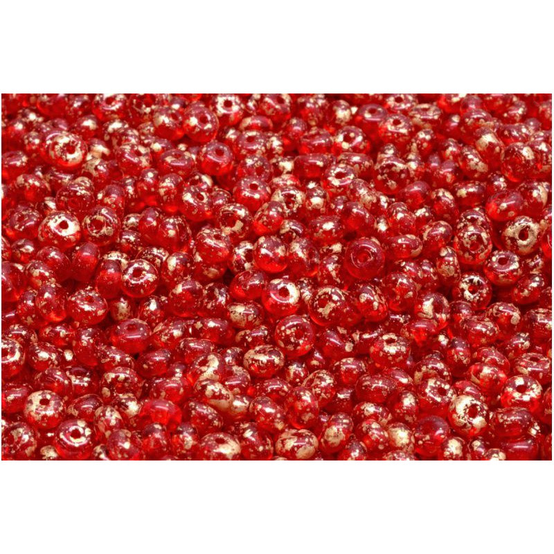 100 ks Faceted Fire Polished Rondelles Beads české sklo 2.5mm x 4mm