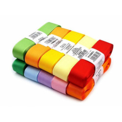 10m Žlutá Stuha Taftová Šíře 25mm Taftové Stuhy - Český Výrobek Textilní Galanterie