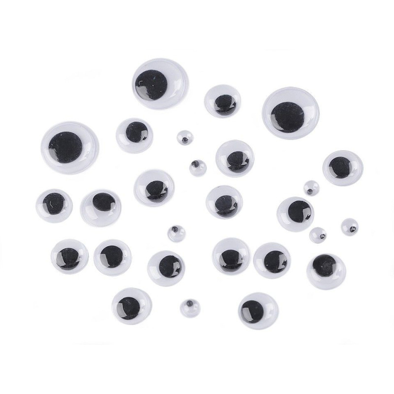 1sáček 1 Mix Plastové Oči Mix Velikostí, Ostatní Čumáky Oči Chrastítka Textilní Galanterie