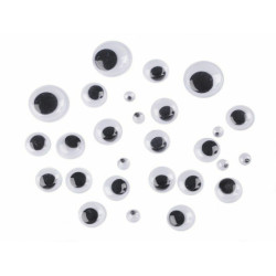 1sáček 1 Mix Plastové Oči Mix Velikostí, Ostatní Čumáky Oči Chrastítka Textilní Galanterie