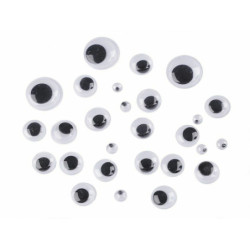 1sáček 1 Mix Plastové Oči Mix Velikostí, Ostatní Čumáky Oči Chrastítka Textilní Galanterie