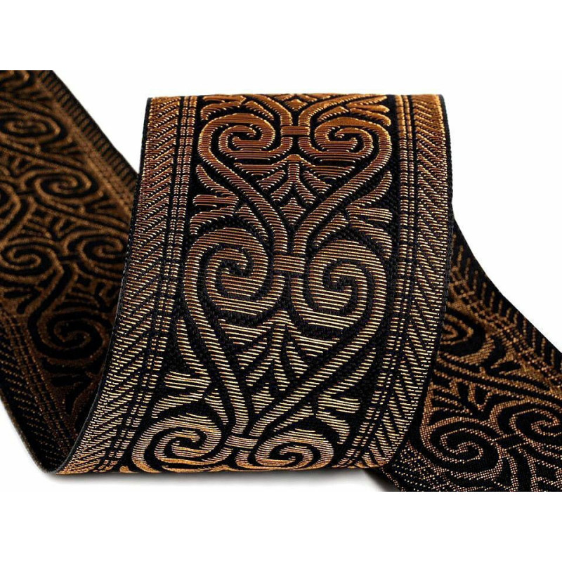 20m Zlatá Stř. Vzorovka Šíře 50mm S Lurexem Vzorovky Ostatní, Lemovky Krojovky Paspulky Textilní Galanterie