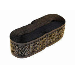 20m Zlatá Stř. Vzorovka Šíře 50mm S Lurexem Vzorovky Ostatní, Lemovky Krojovky Paspulky Textilní Galanterie