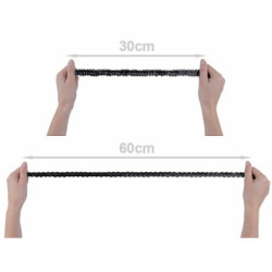 13.5m (30mm) Tyrkysová Flitrový Prýmek Šíře 20 - 30mm Elastický, Prýmky Flitrové, Prýmky Hadovky Borty Textilní Galanterie