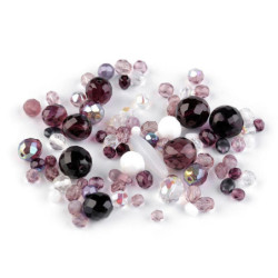 50g Červená Skleněné Korálky Ramš Ohňovky Sklo